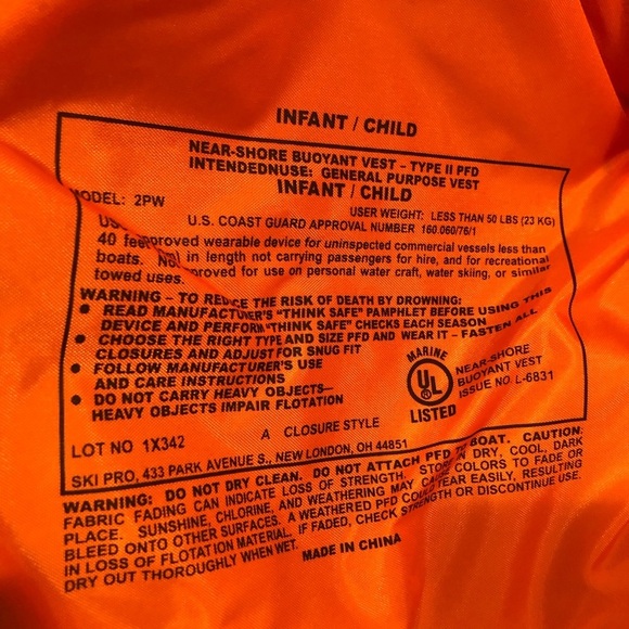 NWOT - West Marine Child Float Vest - Picture 5 of 5